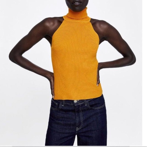 COPY - NWT ZARA SLEEVELESS RIBBED TURTLENECK - Picture 2 of 5